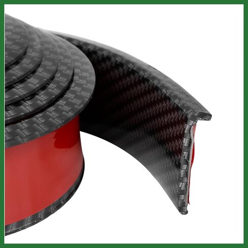 Motoforti 2pcs 4.5cm x 1.5m Car Wheel Mudguard Strip Extension Wheel Eyebrow Trim Protector Decoration Carbon Fiber Pattern Long-Lasting in Saudi Arabia