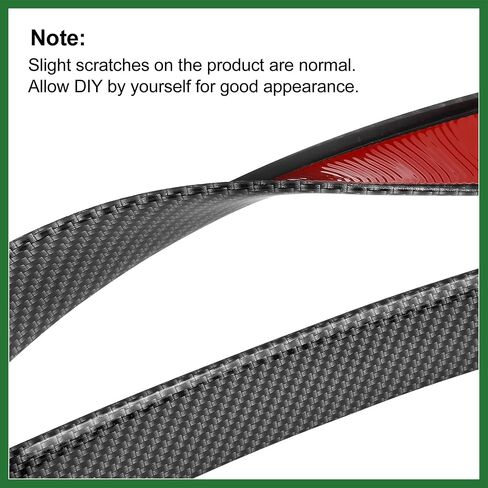 Motoforti 2pcs 4.5cm x 1.5m Car Wheel Mudguard Strip Extension Wheel Eyebrow Trim Protector Decoration Carbon Fiber Pattern Long-Lasting in Saudi Arabia