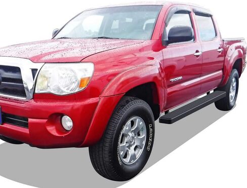 APS 5in Stainless Steel Black Running Boards Compatible with Toyota Tundra 2004-2006 Double Cab (Nerf Bars Side Steps) in Saudi Arabia