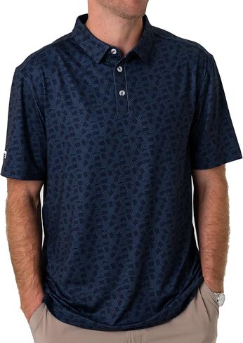 Burlebo Men's Performance Short Sleeve Polo Golf Shirt (Retro Duck Camo, Medium) in Kuwait