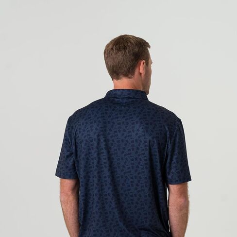 Burlebo Men's Performance Short Sleeve Polo Golf Shirt (Retro Duck Camo, Medium) in Kuwait