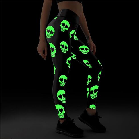 High-Waisted Leggings Yoga Pants for Womens Nighttime Printed Shiny Outdoor Fitness Yoga Pants, Cycling Indoor in Saudi Arabia
