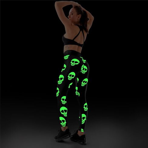 High-Waisted Leggings Yoga Pants for Womens Nighttime Printed Shiny Outdoor Fitness Yoga Pants, Cycling Indoor in Saudi Arabia