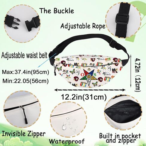G2TUP Sorority Sisterhood Fanny Pack Sorority Sister Fans Gift Eastern Star Greek Sorority Waist Bag Paraphernalia Merch (Sisterhood OE WB) in Saudi Arabia