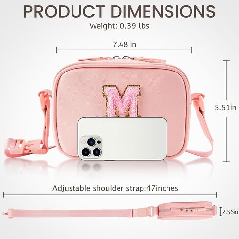 Crossbody Bags for Girls Teen,PU Leather pink Purses,vCrossbody Purses with Initial Letters, Chest Bag,Travel Purse,Best Friend Birthday Gifts for Women Girls Teen (pink-X) in Saudi Arabia