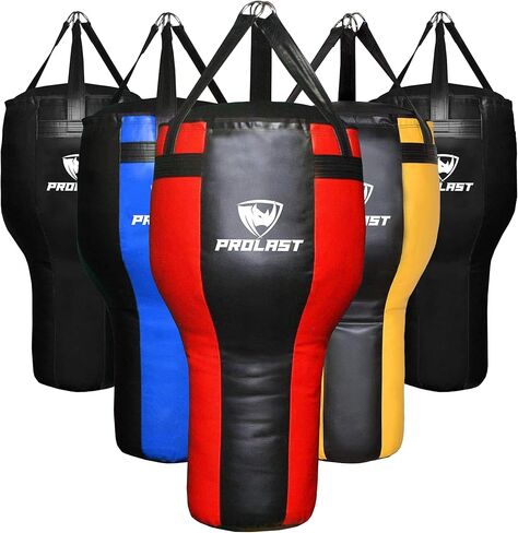 Boxing Angle Heavy Bag - Punching Bag Best for Hook and Upper Cut- UNFILLED (Black and Yellow) in Saudi Arabia