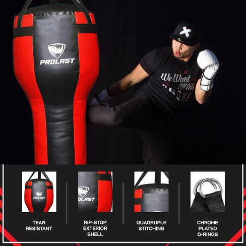 Boxing Angle Heavy Bag - Punching Bag Best for Hook and Upper Cut- UNFILLED (Black and Yellow) in Saudi Arabia