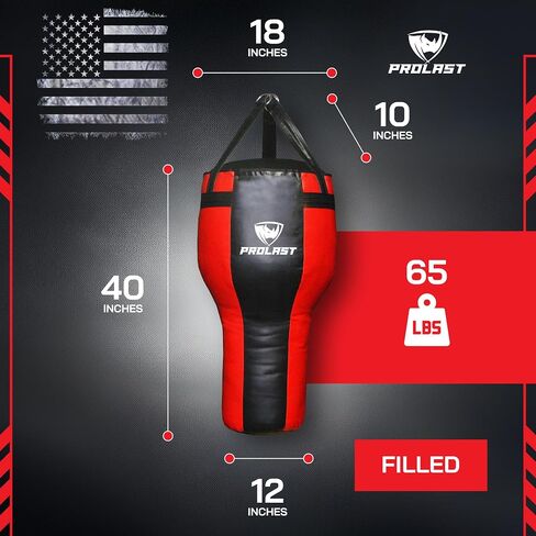 Boxing Angle Heavy Bag - Punching Bag Best for Hook and Upper Cut- UNFILLED (Black and Yellow) in Saudi Arabia