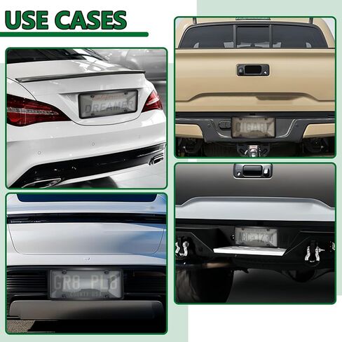 2 Pcs Clear License Plate Covers and Frames,Transparent License Plate Holders with Screws & Caps,Rust-Proof Auto Licenses Plates Protector Shields for Standard US Plates in Kuwait