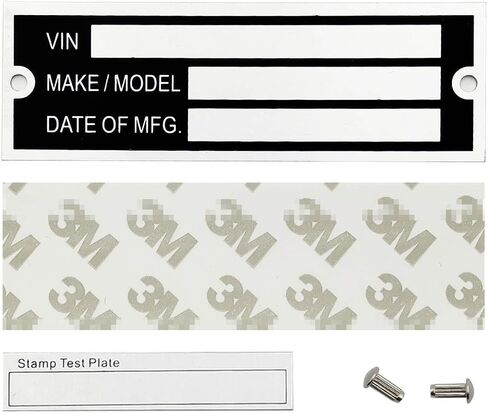 Stamp Punch Set for VIN Plate,Stamp Tools for Serial Number, ID Number & Letter Stamp, Aluminum Trailer ID Replacement Tags Tool, Vin Plate for Blank Tag Using Number Identification (4mm) in Saudi Arabia