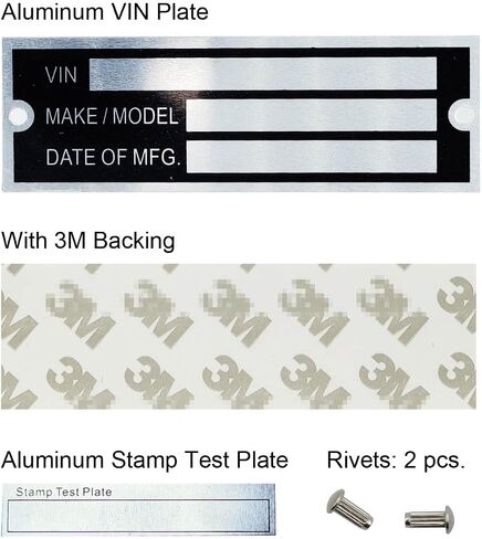 Stamp Punch Set for VIN Plate,Stamp Tools for Serial Number, ID Number & Letter Stamp, Aluminum Trailer ID Replacement Tags Tool, Vin Plate for Blank Tag Using Number Identification (4mm) in Saudi Arabia