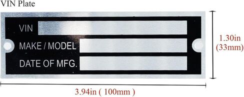 Stamp Punch Set for VIN Plate,Stamp Tools for Serial Number, ID Number & Letter Stamp, Aluminum Trailer ID Replacement Tags Tool, Vin Plate for Blank Tag Using Number Identification (4mm) in Saudi Arabia