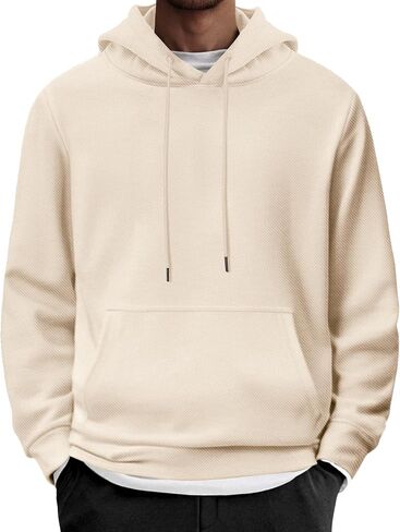 COOFANDY Mens Hoodie Long Sleeve Casual Pullover Hooded Sweatshirt Fashion Drawstring Hoodies with Pocket in Saudi Arabia