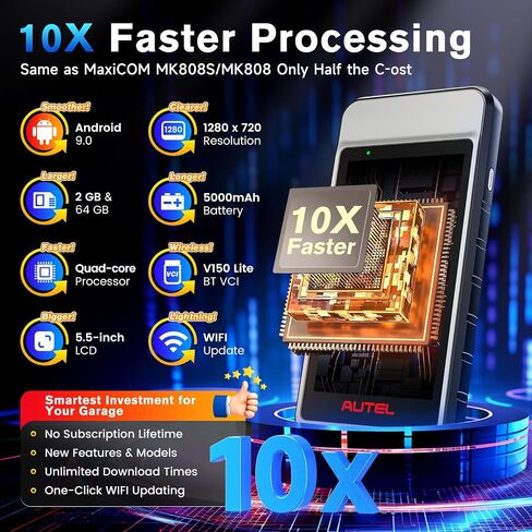 Autel Scanner MaxiDIAG MD906 PRO, 2025 MD906PRO OBD2 Full Systems Car Diagnostic Tool, CAN FD & Bluetooth Lite of MaxiCOM MK808S MK808 MX808S, 11 Reset Services, Lifetime Free Update, FCA Autoauth in Saudi Arabia