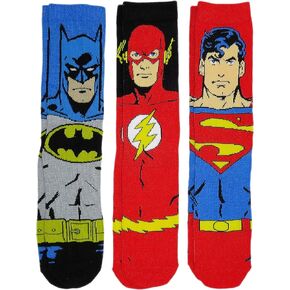 جوارب DC Comics Justice League للرجال كاجوال مكونة من 3 أزواج مقاس 6-12 in Kuwait