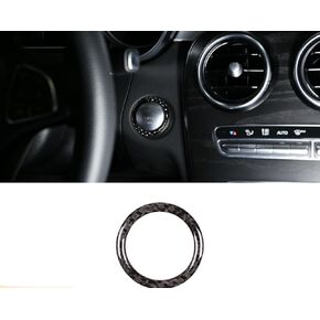 Compatible with Mercedes Benz C-Class 2014-2021 W205 C300 GLC300 Carbon Fiber Ignition Button Sticker for Car Interior Accessories in Saudi Arabia