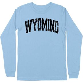 Distressed Wyoming Collegiate Kids Long Sleeve T-Shirt Youth in Saudi Arabia