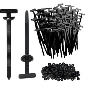 50PCS Nylon Universal Cable Tie Buckles, UV Resistant Automotive Zipper Clips, Self Locking Rivet Zip Ties for Automotive, Office & Household Use in Kuwait