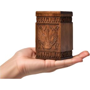 Wooden Keepsake Urn for Ashes Adult Male Female - 20 lbs Small Urns for Human Ashes Handcrafted Box with Guitar and Angel Wings for Pets Cat Dog in Saudi Arabia