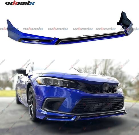 الشفة الأمامية متوافقة مع 2022-2024 Honda Civic، مجموعة حماية مصد الصدمات السفلية للذقن تناسب سيارات السيدان وهاتشباك ذات 4 أبواب 2022 2023 2024 (لؤلؤة سوداء NH731P) in Saudi Arabia