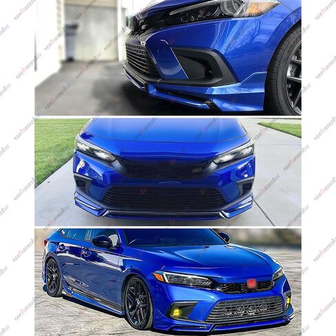 الشفة الأمامية متوافقة مع 2022-2024 Honda Civic، مجموعة حماية مصد الصدمات السفلية للذقن تناسب سيارات السيدان وهاتشباك ذات 4 أبواب 2022 2023 2024 (لؤلؤة سوداء NH731P) in Saudi Arabia