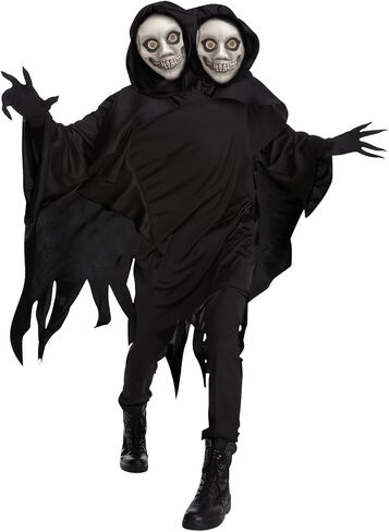 زي Morph Ghoul للبالغين، زي Grim Reaper، شبح Soul Taker، زي Dementor Halloween Monster Ghost Wendigo المخيف للرجال in Saudi Arabia