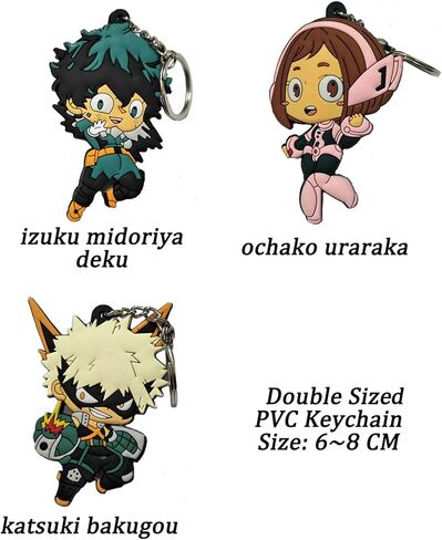 Anime Mha Bnha Cosplay Costume Uniform Outfit with 3 Keychains Halloween in Saudi Arabia