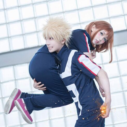 Anime Mha Bnha Cosplay Costume Uniform Outfit with 3 Keychains Halloween in Saudi Arabia