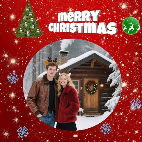 Reindeer Antler Headband Handmade Cute Christmas Deer Ear Costume Headband for Women and men in Saudi Arabia