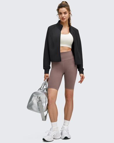 G4Free Smoofit Modal Soft Women's Zip Up Jackets Mock Neck Casual Sweatshirts Athletic Workout Tops with Pockets in Saudi Arabia