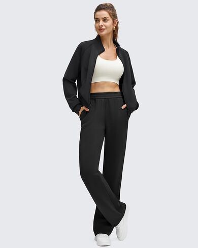 G4Free Smoofit Modal Soft Women's Zip Up Jackets Mock Neck Casual Sweatshirts Athletic Workout Tops with Pockets in Saudi Arabia
