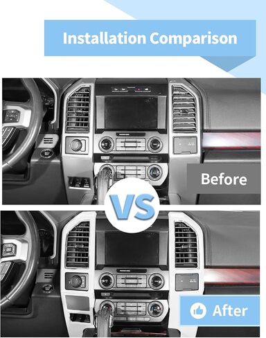 Voodonala for F-150 2015-2020 Wood Color Central Control Cover Frame Trim for Ford F150 2015 2016 2017 2018 2019 2020,2017-2022 F250/F350/F450/F550 King Ranch Lariat, Platinum in Kuwait