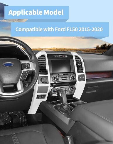 Voodonala for F-150 2015-2020 Wood Color Central Control Cover Frame Trim for Ford F150 2015 2016 2017 2018 2019 2020,2017-2022 F250/F350/F450/F550 King Ranch Lariat, Platinum in Kuwait