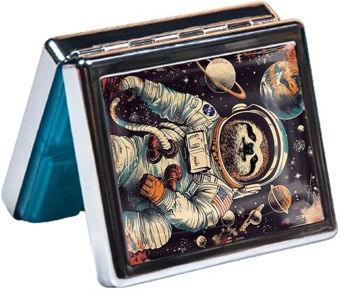 7 Days Chromed Shiny Silver Pill Organizer with Mirror Inside Has 8 Separate Compartments Rectangle 7 Days Pill Box Pill Case (Turtle) in Kuwait