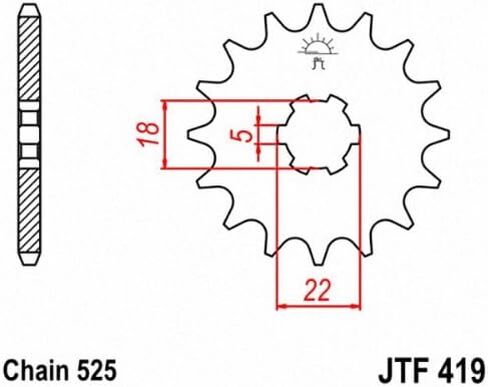 JT Sprockets JTF419.15 15T ضرس أمامي فولاذي in Saudi Arabia