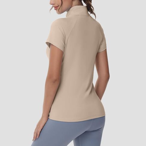 Women’s Quick-Dry Polo Shirt, Athletic Zipper Top for Golf, Tennis, and Casual Wear in Saudi Arabia