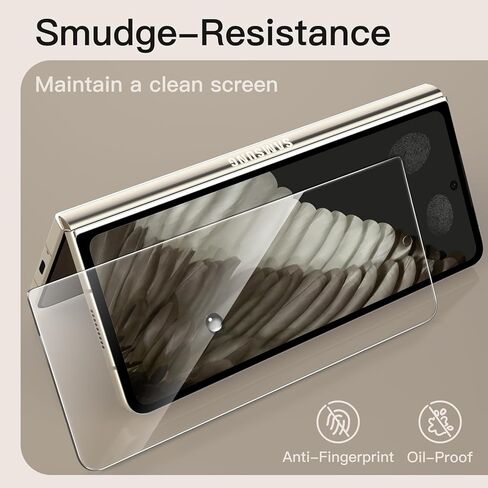 واقي شاشة أمامي JETech لهاتف Samsung Galaxy Z Fold 6 مع واقي عدسة الكاميرا، أداة سهلة التركيب، غشاء زجاجي مقوى 9H، مضاد للخدش، شفاف عالي الدقة، عبوتان لكل منهما in Saudi Arabia