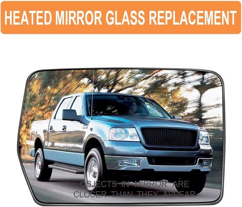 بديل زجاج مرآة ساخن من جانب الركاب الحسي لسيارة Ford F150 2004-2014 استبدل 4L3Z-17K707-DA (الجانب الأيمن) in Kuwait