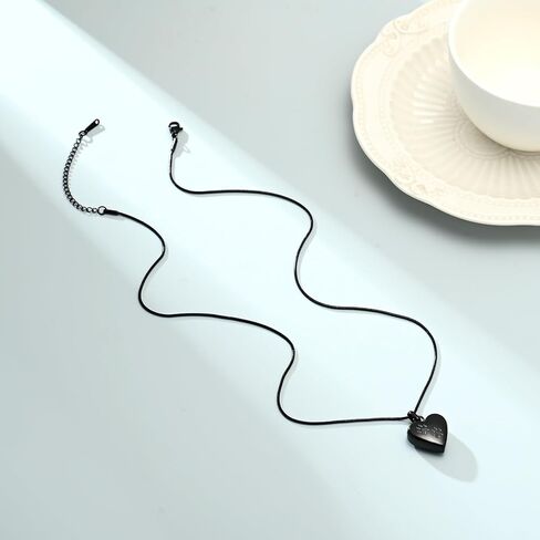 Imrsanl Pet Cremation Jewelry for Ashes Necklace Stainless Steel Paw Print Heart Urn Necklaces for Women Men Memorial Keepsake Jewelry in Kuwait