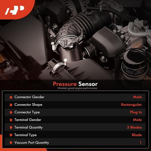 A-Premium Fuel Tank Pressure Sensor [3 Pins] Compatible with Kia Sorento 2003-2008, Sedona 2002-2008 & Hyundai Entourage 2007-2008 in Saudi Arabia