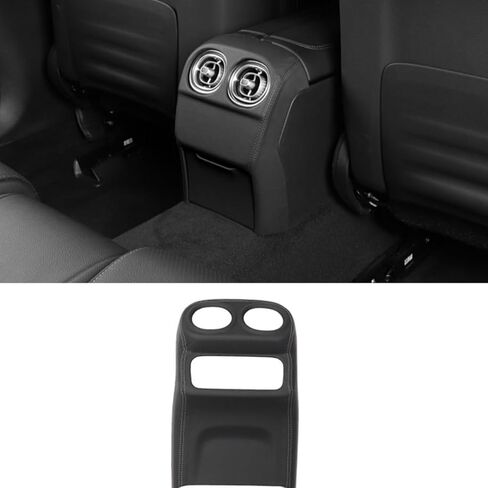 Compatible with Mercedes Benz 2023-2025 GLC300 and 2022-2025 C300 W206 Rear Air Vent Leather Decal Car Interior Modification Accessories (Black, 2023-2025 GLC300) in Saudi Arabia