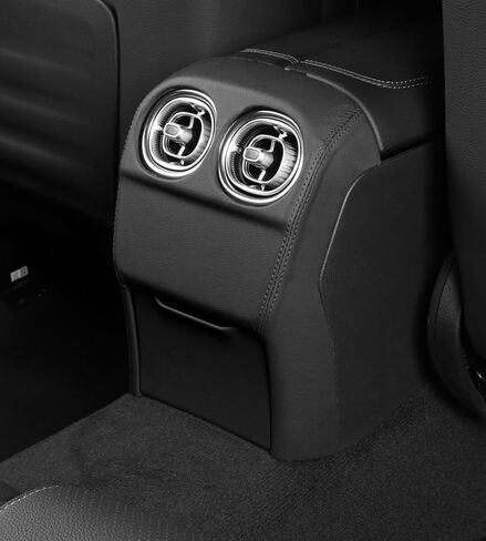 Compatible with Mercedes Benz 2023-2025 GLC300 and 2022-2025 C300 W206 Rear Air Vent Leather Decal Car Interior Modification Accessories (Black, 2023-2025 GLC300) in Saudi Arabia