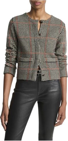 Vince Women's Intarsia Glen Plaid Jacket in Saudi Arabia
