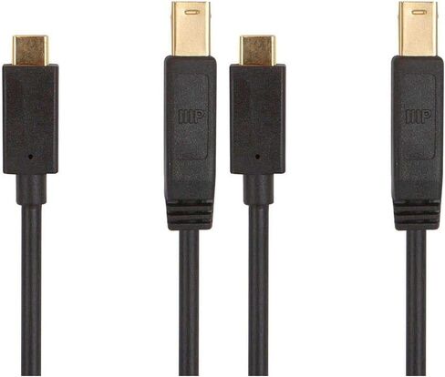 Monoprice USB 3.0 Type-C to Type-B Cable - For Data Transfer, 32AWG, 1.5 Feet, Black - Select Series in Saudi Arabia