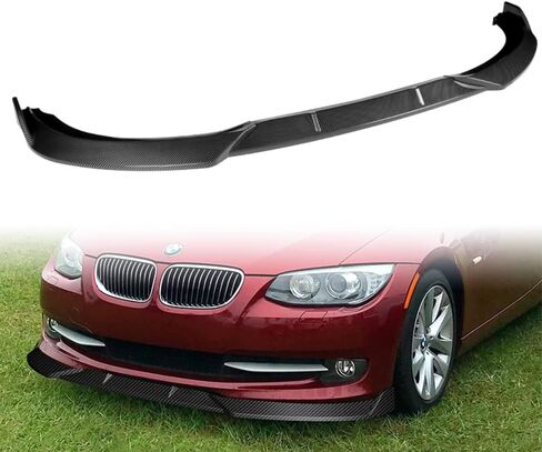Q1-TECH، 5 قطع شفة مصد أمامي + تنورة جانبية جناح ناشر كانارد متوافق مع 2011-2013 BMW 3-Series (E92/E93) 325i 328i 335i، مقسم جسم الشفة الأمامية ABS (مطلي باللون الأسود) in Saudi Arabia