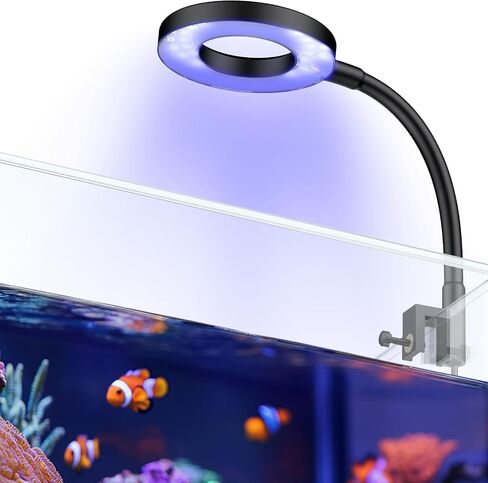 Pawfly Aquarium LED Light 24/7 Fish Tank Light with Full Spectrum Brilliant White Blue Red Green Lights Multi-Colored LEDs with D/N Mode Single Color Effects Timer and Adjustable Brightness in Saudi Arabia