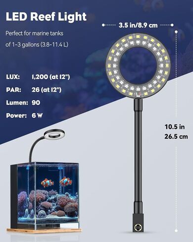 Pawfly Aquarium LED Light 24/7 Fish Tank Light with Full Spectrum Brilliant White Blue Red Green Lights Multi-Colored LEDs with D/N Mode Single Color Effects Timer and Adjustable Brightness in Saudi Arabia