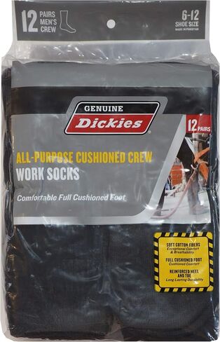 Men's All Purpose Tube Work Tube Socks, 12-Pair Pack (Shoe Size: 6-12) in Saudi Arabia