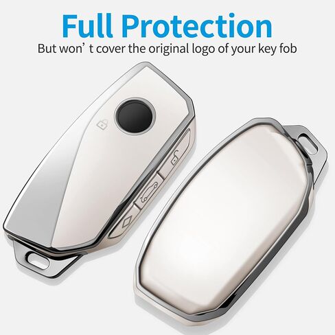 Tukellen for BMW Key Fob Cover Special Soft TPU Key Case Key Shell Compatible with BMW 2023 2024 2025 New 5/7 Series 740i 760i X1 X5 X6 X7 XM IX IX3 I5 I7 etc Key Shell (White) in Saudi Arabia