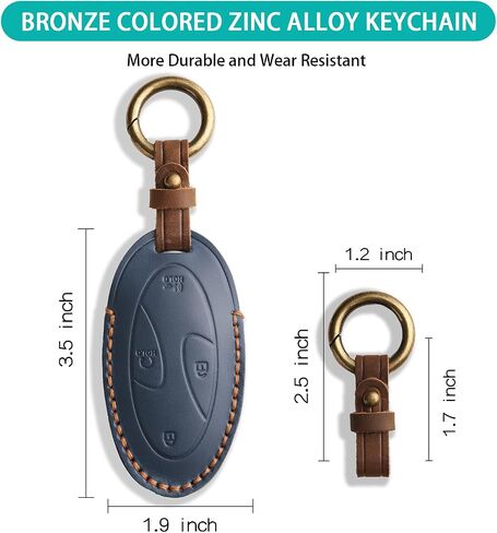 Leather Key Fob Cover for 2023 2024 2025 Hyundai Ioniq 6 Grandeur GN7, Soft Smart Remote Key fits for 2024 2025 Sonata Elantra Kona Santa Fe Tucson (Black, 5 Button) in Saudi Arabia